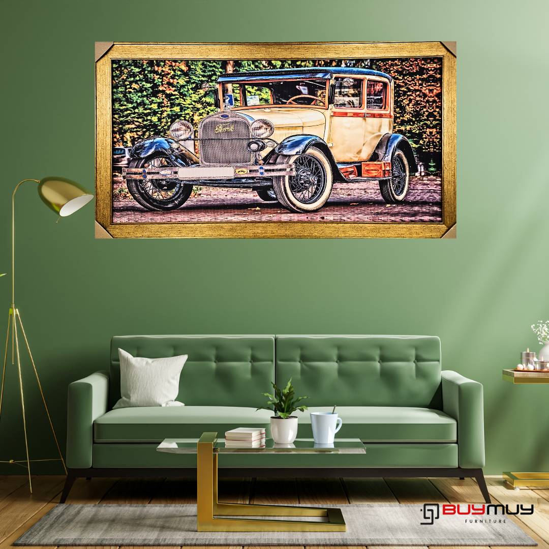 Retro Car theme painting