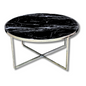 Marble top silver leg centre table