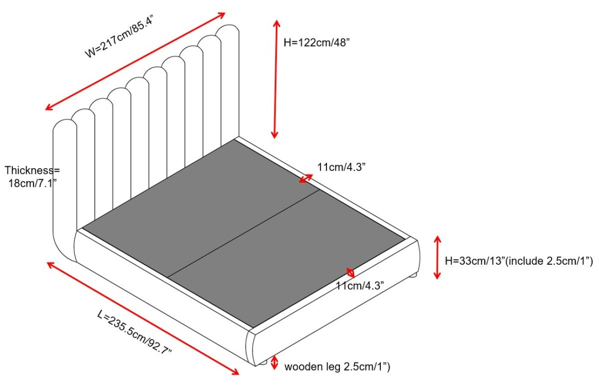 Modern Upholstered Lift Storage Bed
