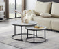 Sintered Stone Snowy White Marble Top With Black Steel Base
