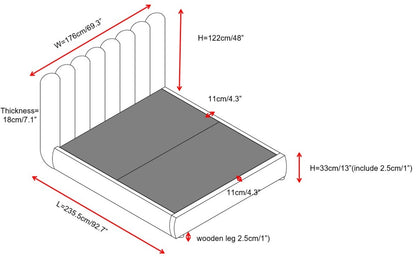 Modern Upholstered Lift Storage Bed