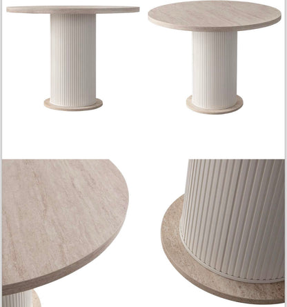 Travertine Design Oval Dining Table