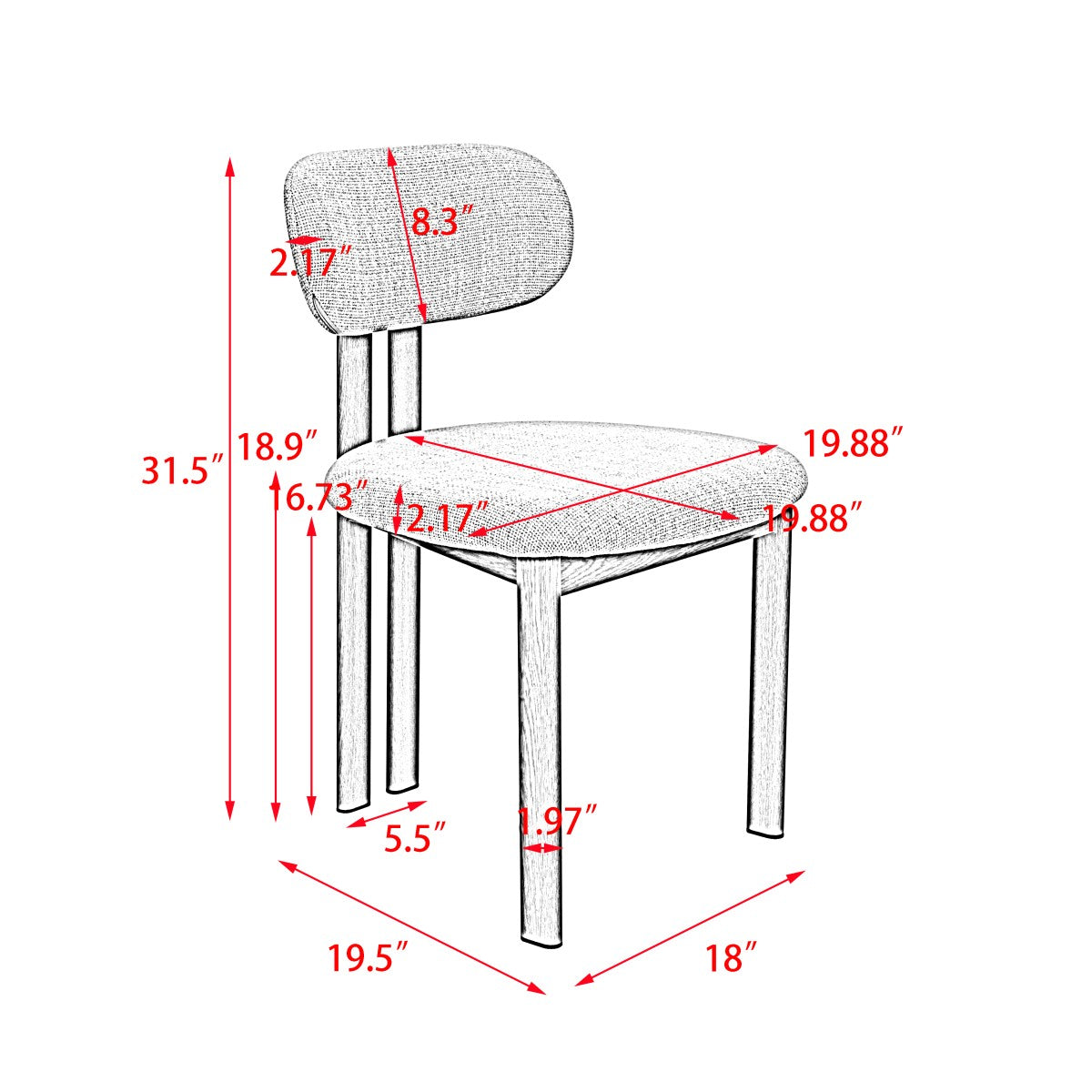 Oak / Ivory Dining Chair