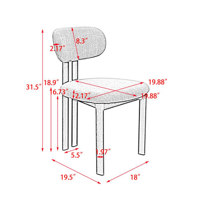 Oak / Ivory Dining Chair