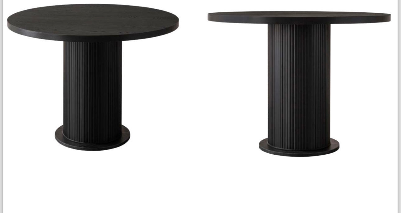 Black Round Dining Table - 4 people