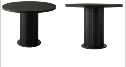 Black Round Dining Table - 4 people