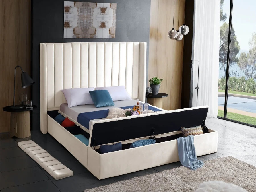 Velvet Fabric Bed