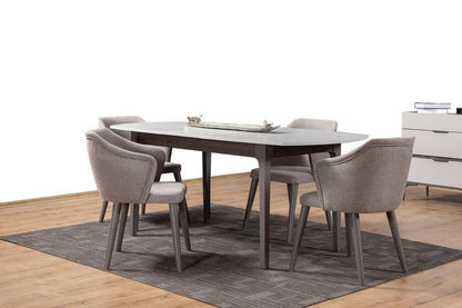 Lagging extantable dining table