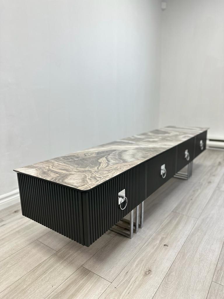 Marble top tv stand