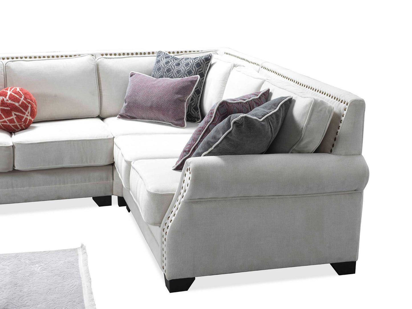 Linen Sectional Sofa Set