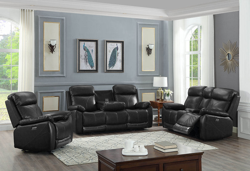 Genuine Leather Recliner Sofa Set