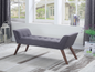 Grey Fabric Bench