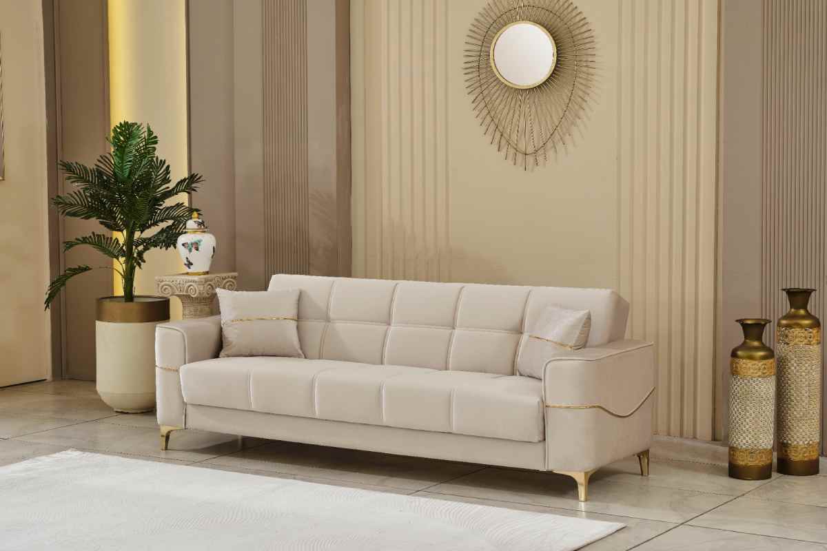 Clara Beige Sofa Set (3 seater -2 seater -1 seater )