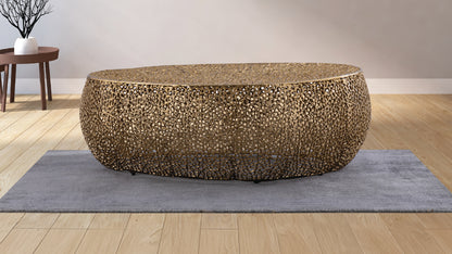 COFFEE TABLE OVAL-GOLD