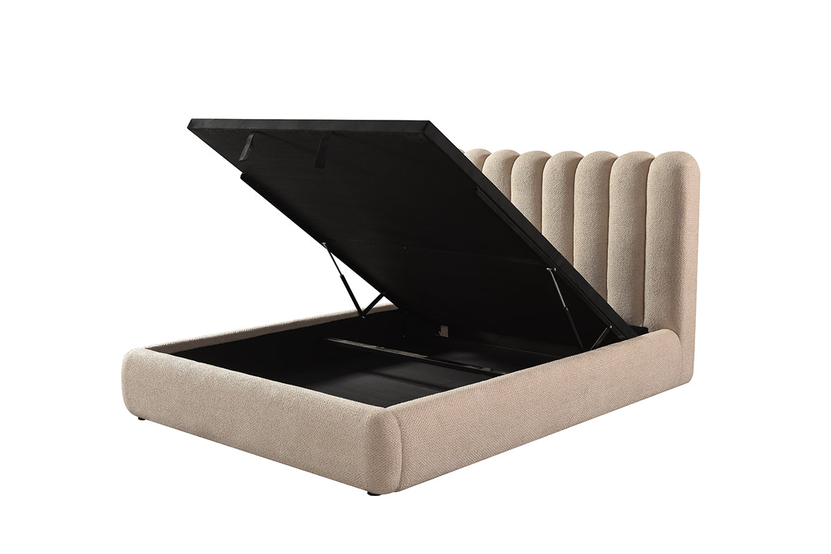 Modern Upholstered Lift Storage Bed