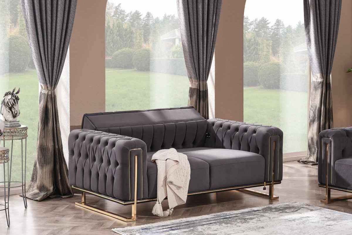 Dreams Beige & Gold Sofa Set