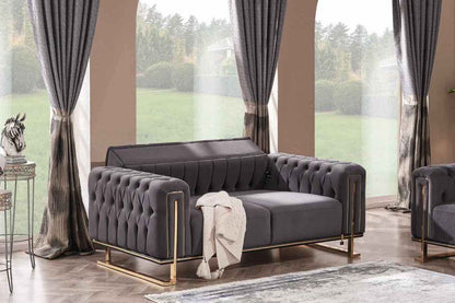 Dreams Beige & Gold Sofa Set