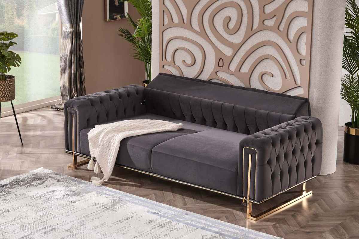 Dreams Beige & Gold Sofa Set