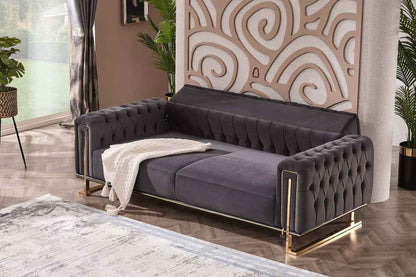 Dreams Beige & Gold Sofa Set