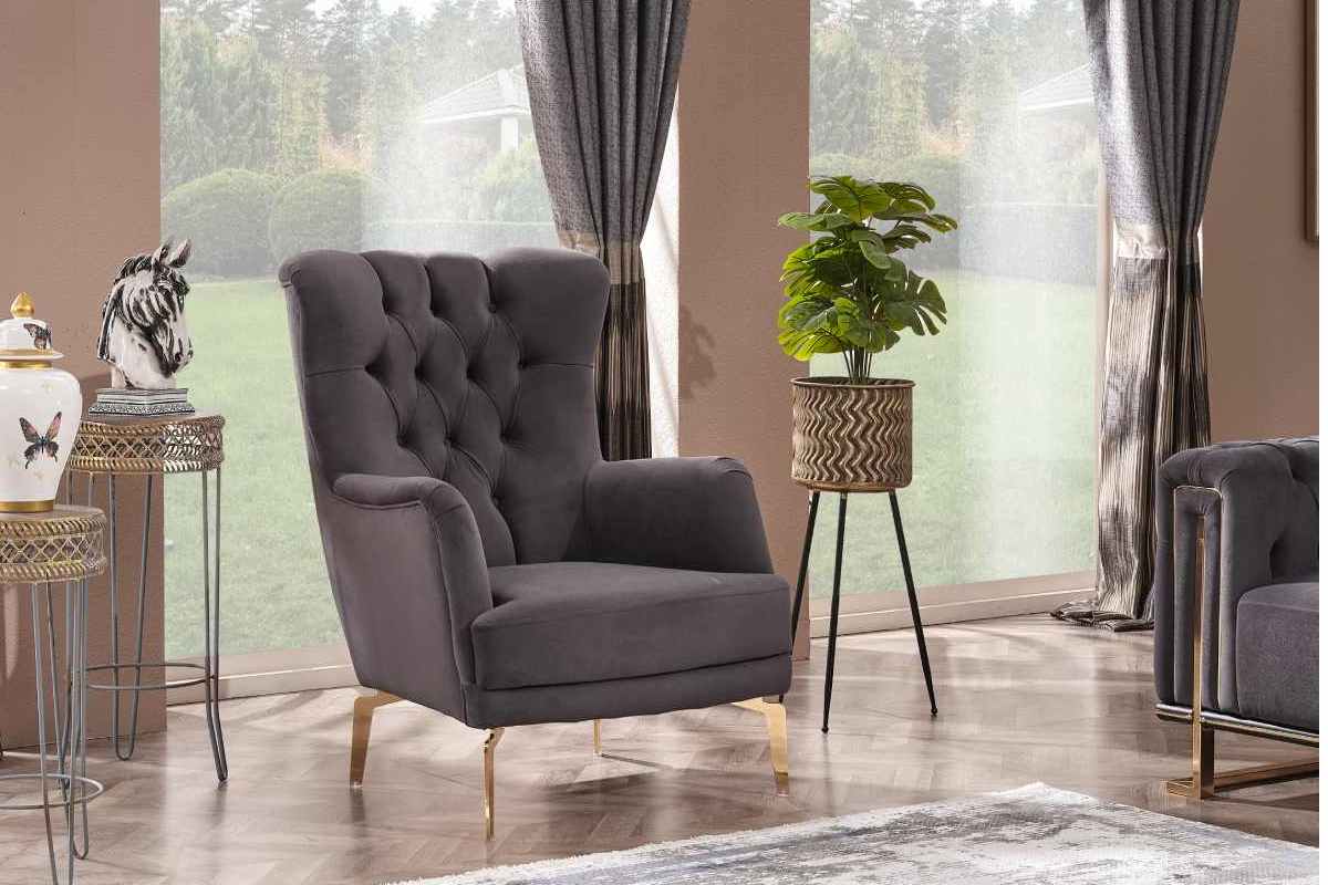 Dreams Beige & Gold Sofa Set