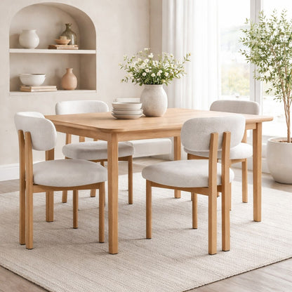 Oak / Ivory Dining Chair