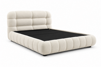 Contemporary Channel-Tufted Lift Storage Bed