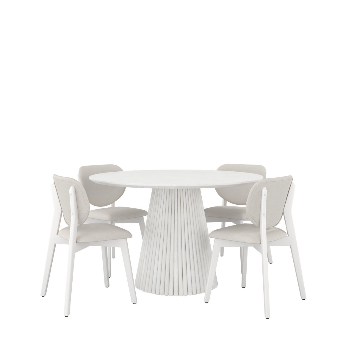 Akira White Dining Room Set