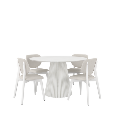 Akira White Dining Room Set
