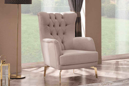 Dreams Beige & Gold Sofa Set