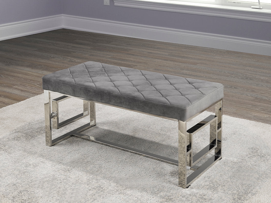 Grey Chrome Bench